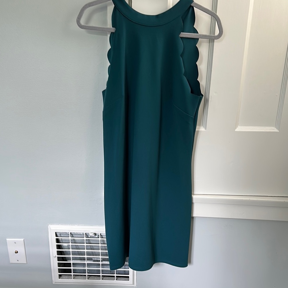 Blue Halter Sheath Mini Dress for Cocktail